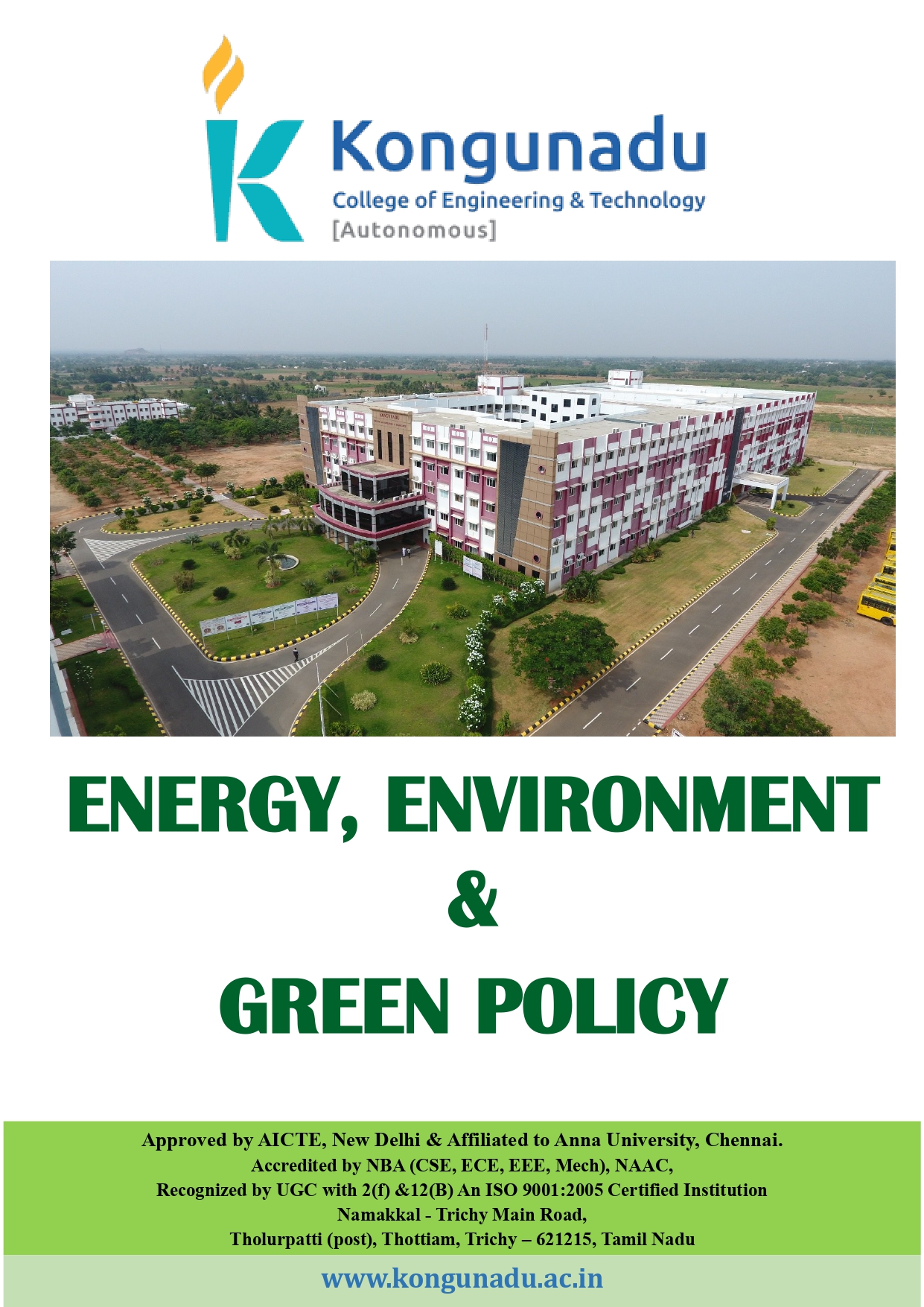 Energy, Environment Green Policy cover