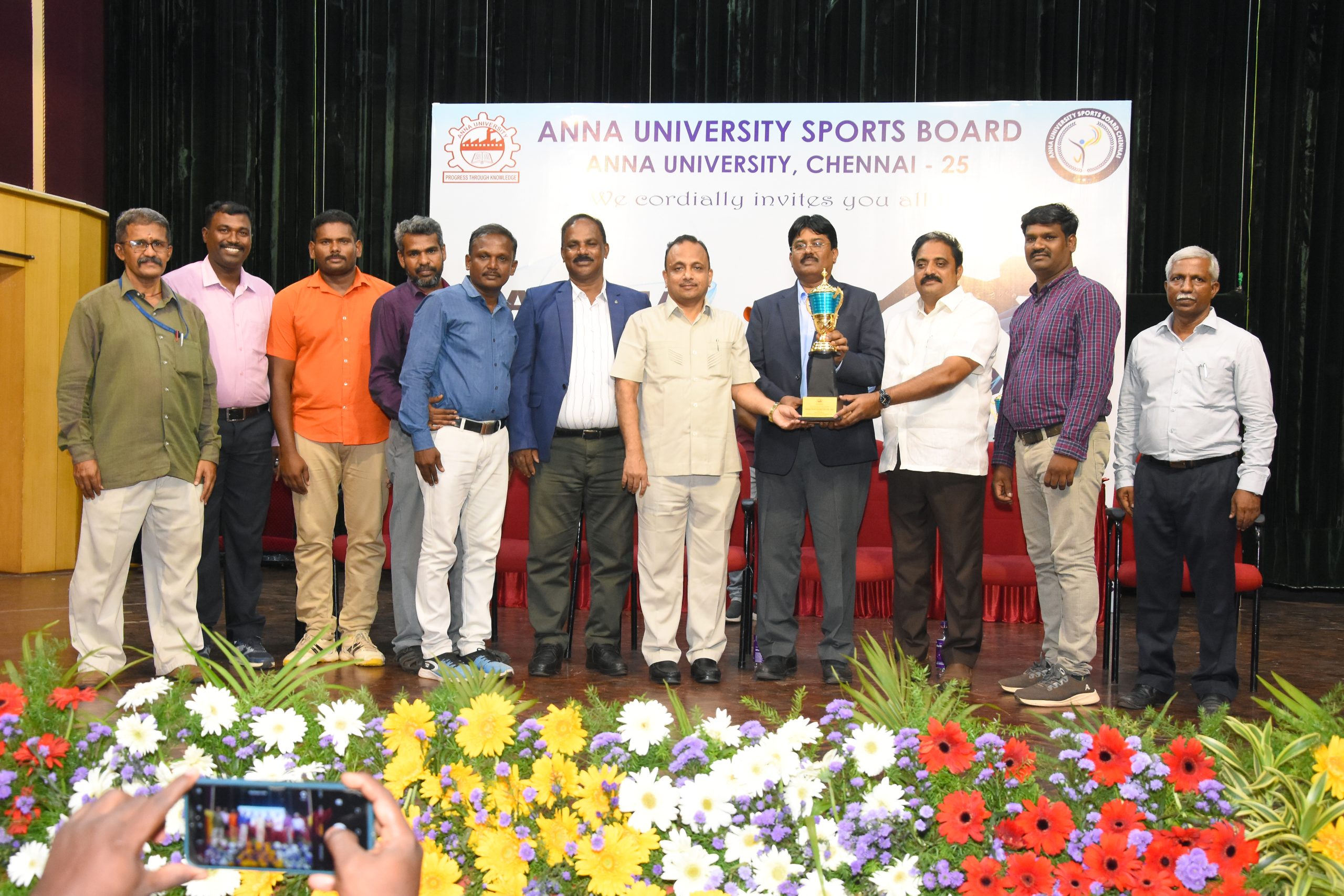 Overall Champion Award 2022-23 Anna University Zone-8 Overall Championship Award