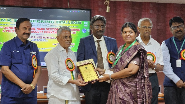 Dr.J.Preetha,  Dean(Academic &IQAC) - ISTE Periyar Awards for Best Engineering College Teacher 2025
