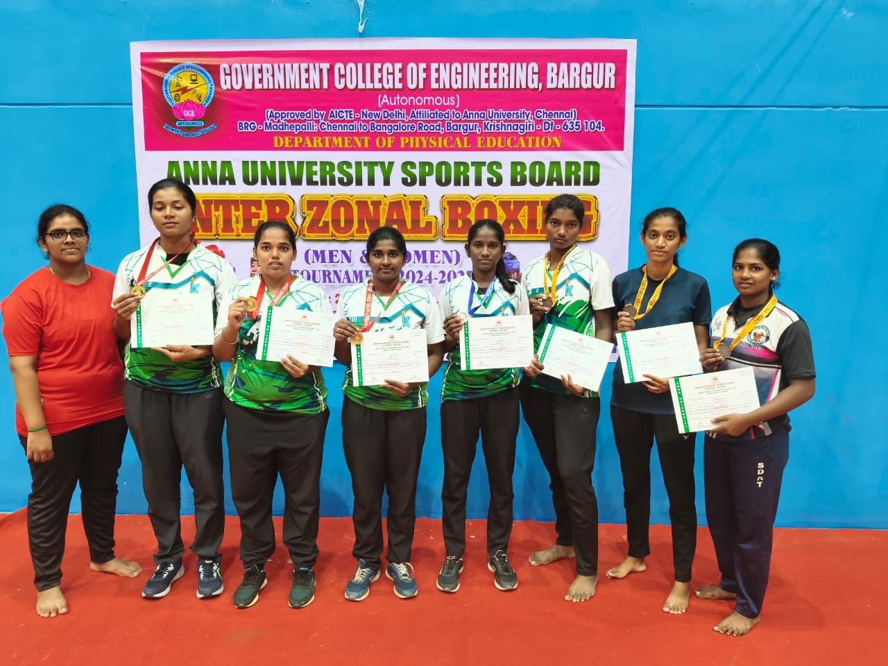 Anna University Inter Zone Boxing Women Runner