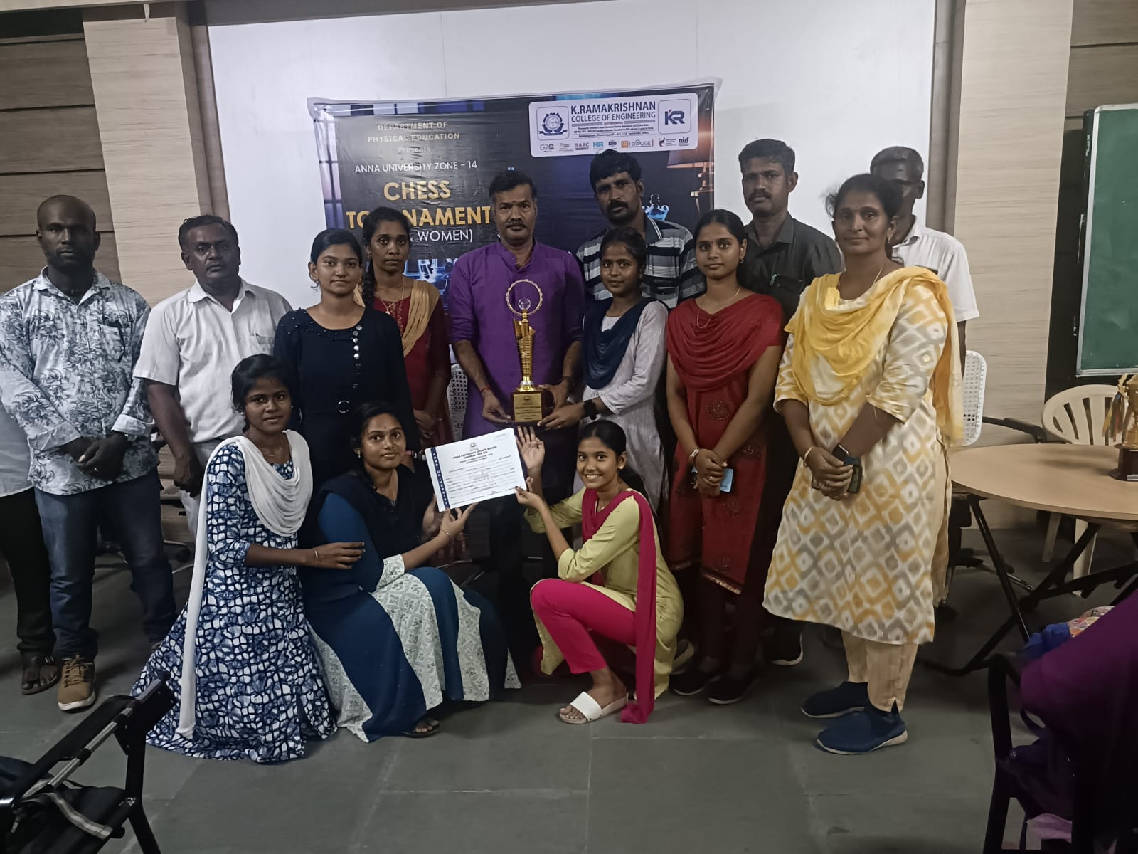 Anna University Zone 14 Ball Chess Women Winner